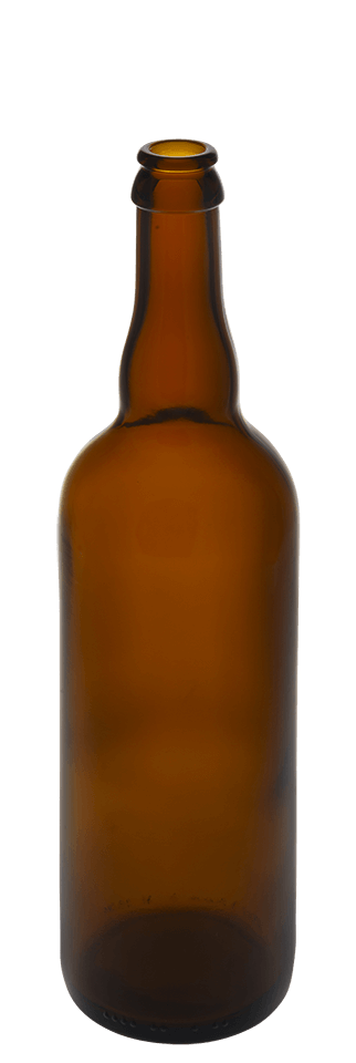 Ølflaske 750 ml til ølkapsel, ravgult glas #2